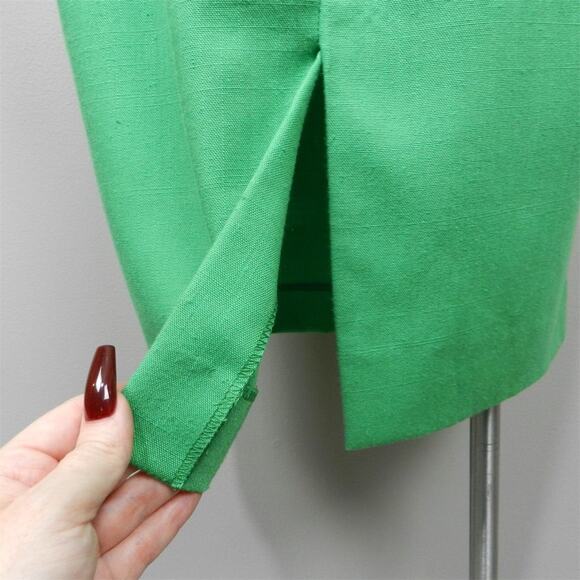 Vintage 80s Dress David Warren Women’s Size 10 Green Retro Twee Preppy Career - Picture 7 of 11
